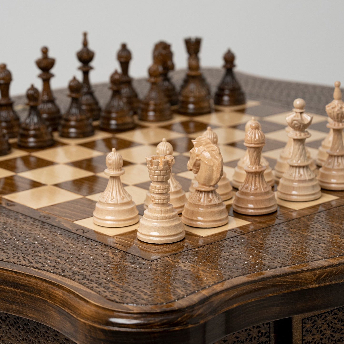 Classic Wooden Chess Table / HANDMADE