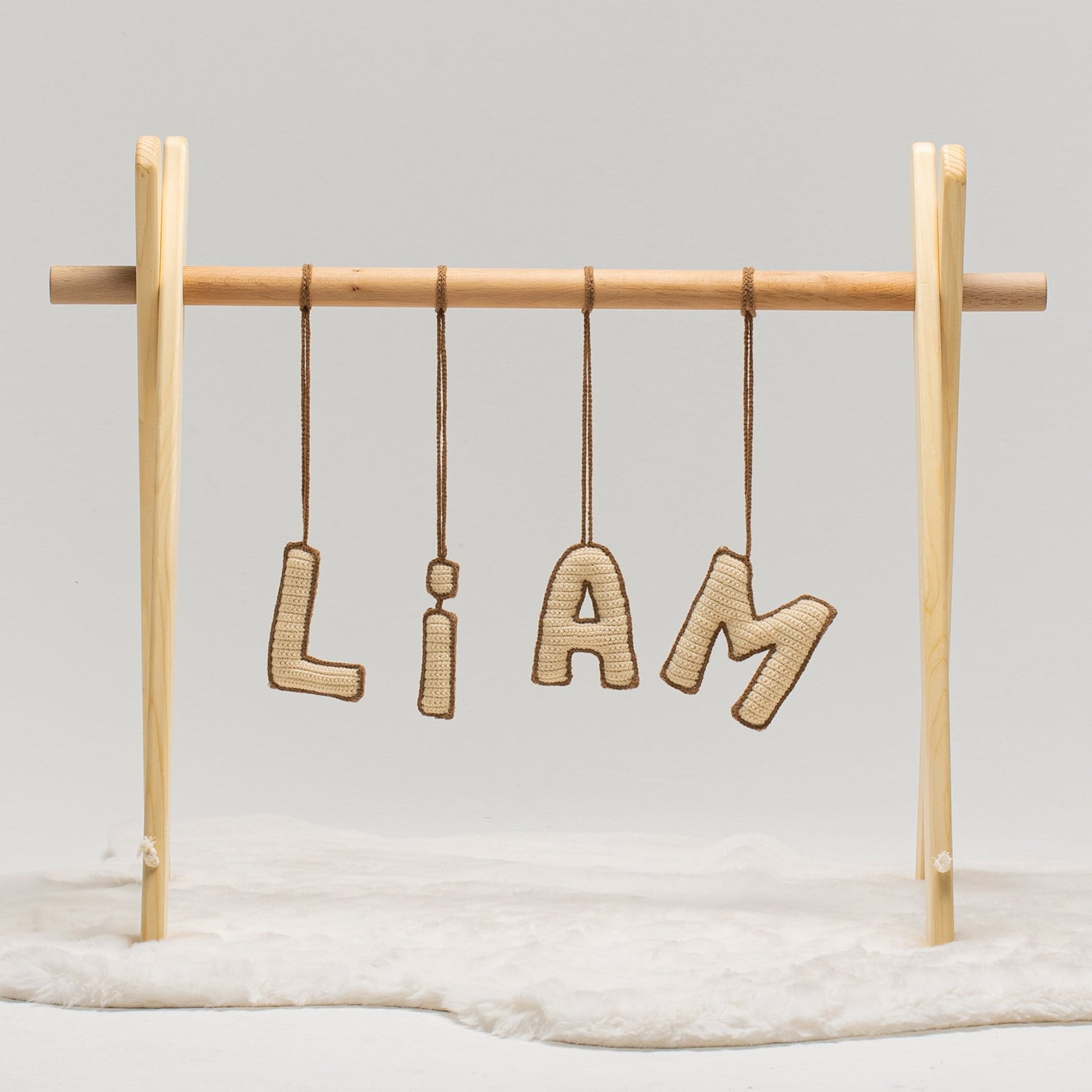 Crocheted Additional Letters for Baby Gym, Hanging Letters Toys