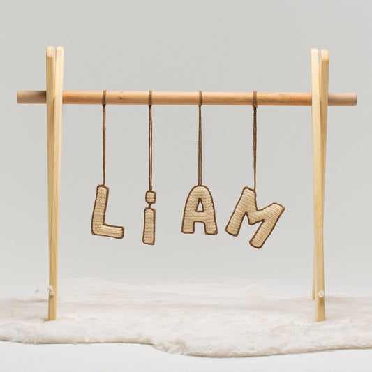 Crocheted Additional Letters for Baby Gym, Hanging Letters Toys