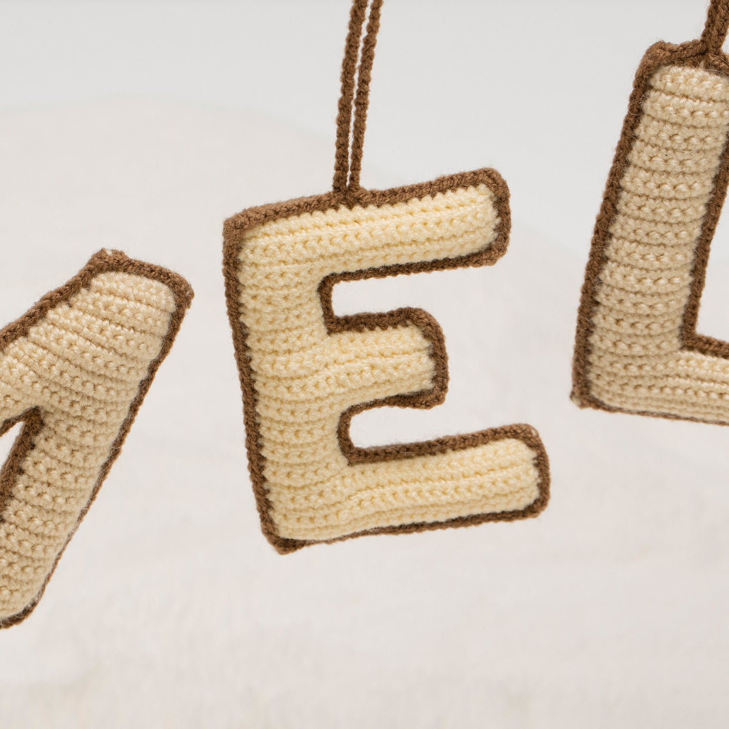 Crocheted Additional Letters for Baby Gym, Hanging Letters Toys