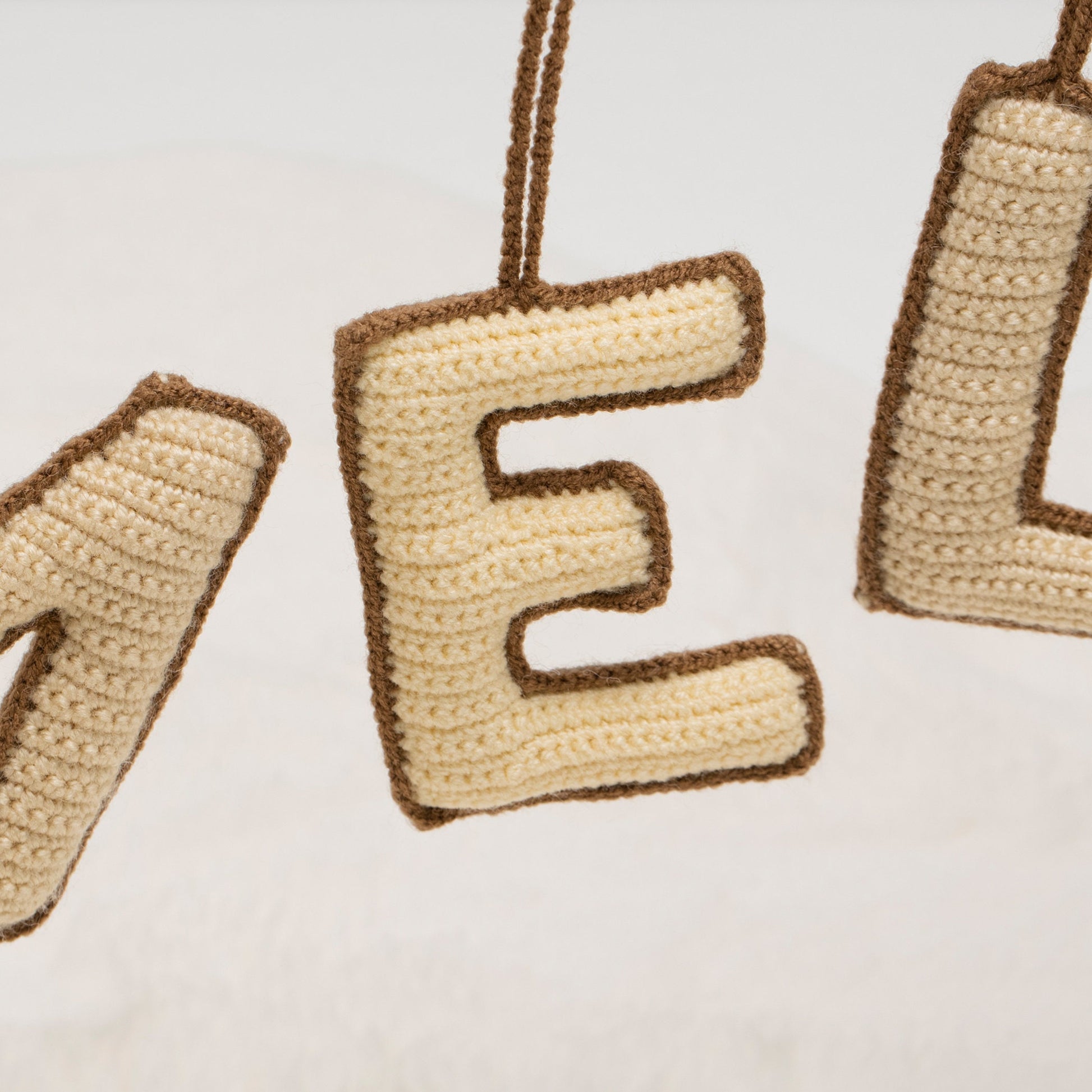 Crocheted Additional Letters for Baby Gym, Hanging Letters Toys