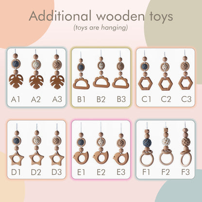 Additional Hanging Crochet Toys, Crocheted Toys for Baby Gym