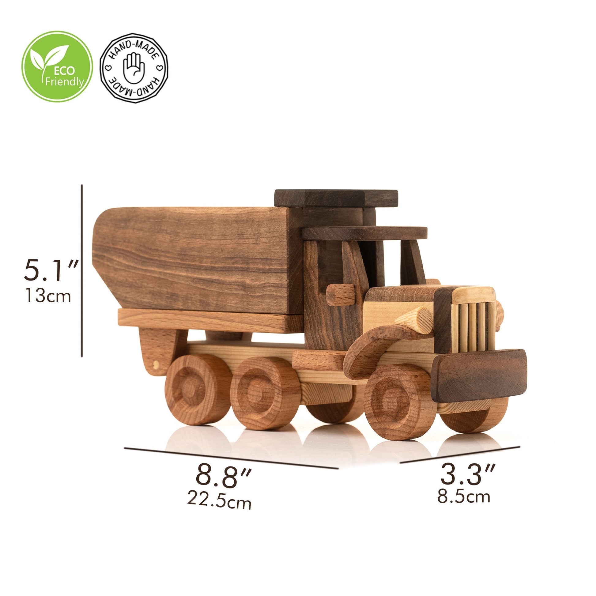 Personalized Wooden Toy Dump Truck: Handmade Heirloom Gift