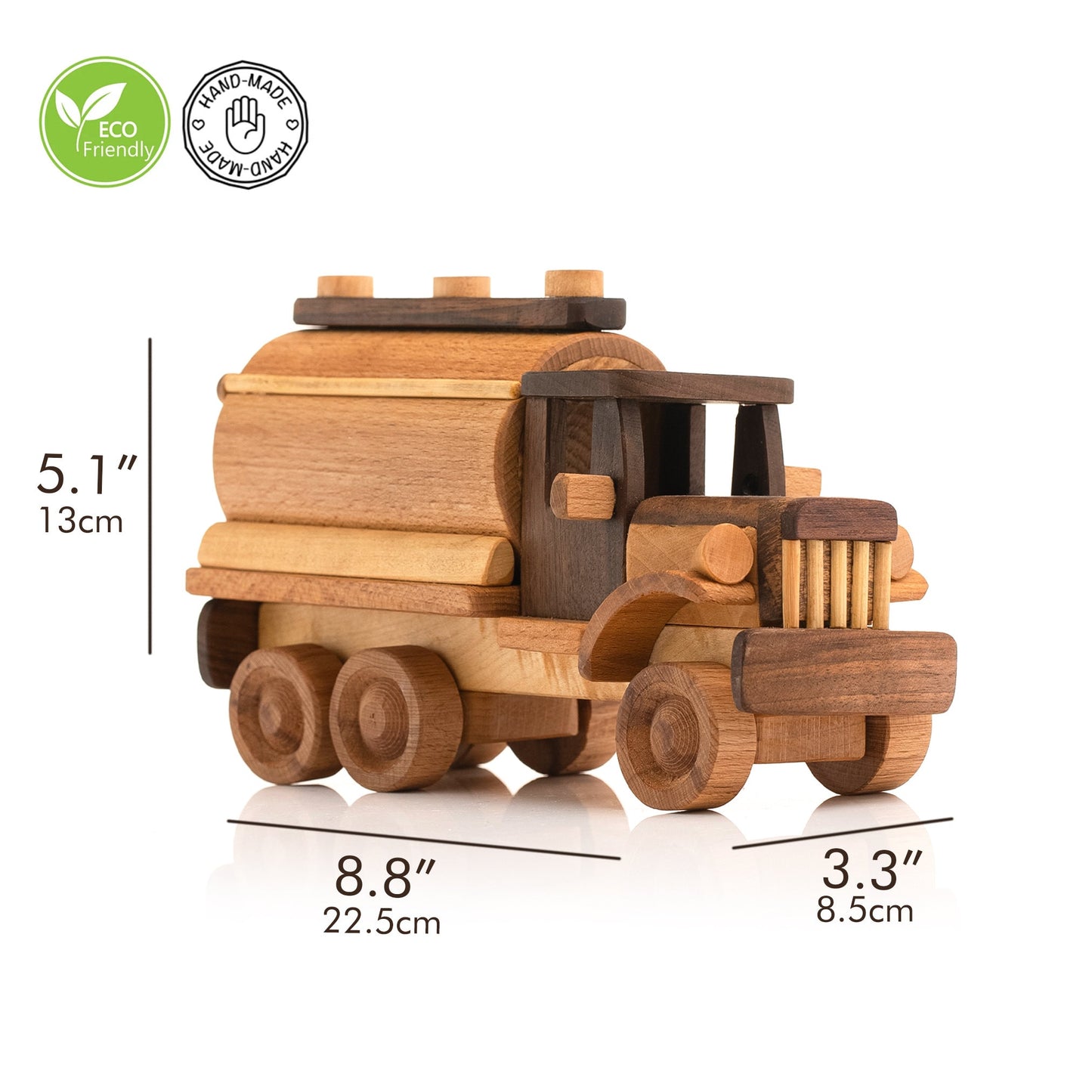 Wooden Milk Truck Toy, Handmade Toys / PERSONALIZED