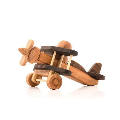 Handmade Wooden Airplane Toy: Personalized Eco-Friendly Gift