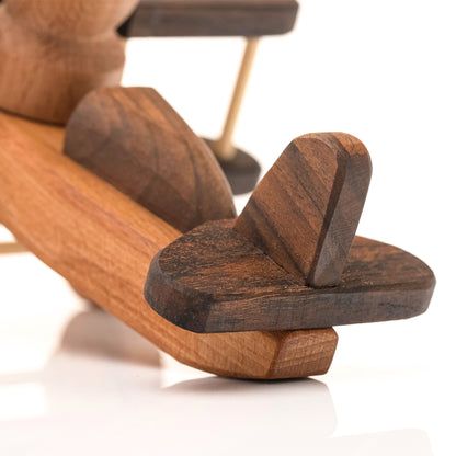 Handmade Wooden Airplane Toy: Personalized Eco-Friendly Gift