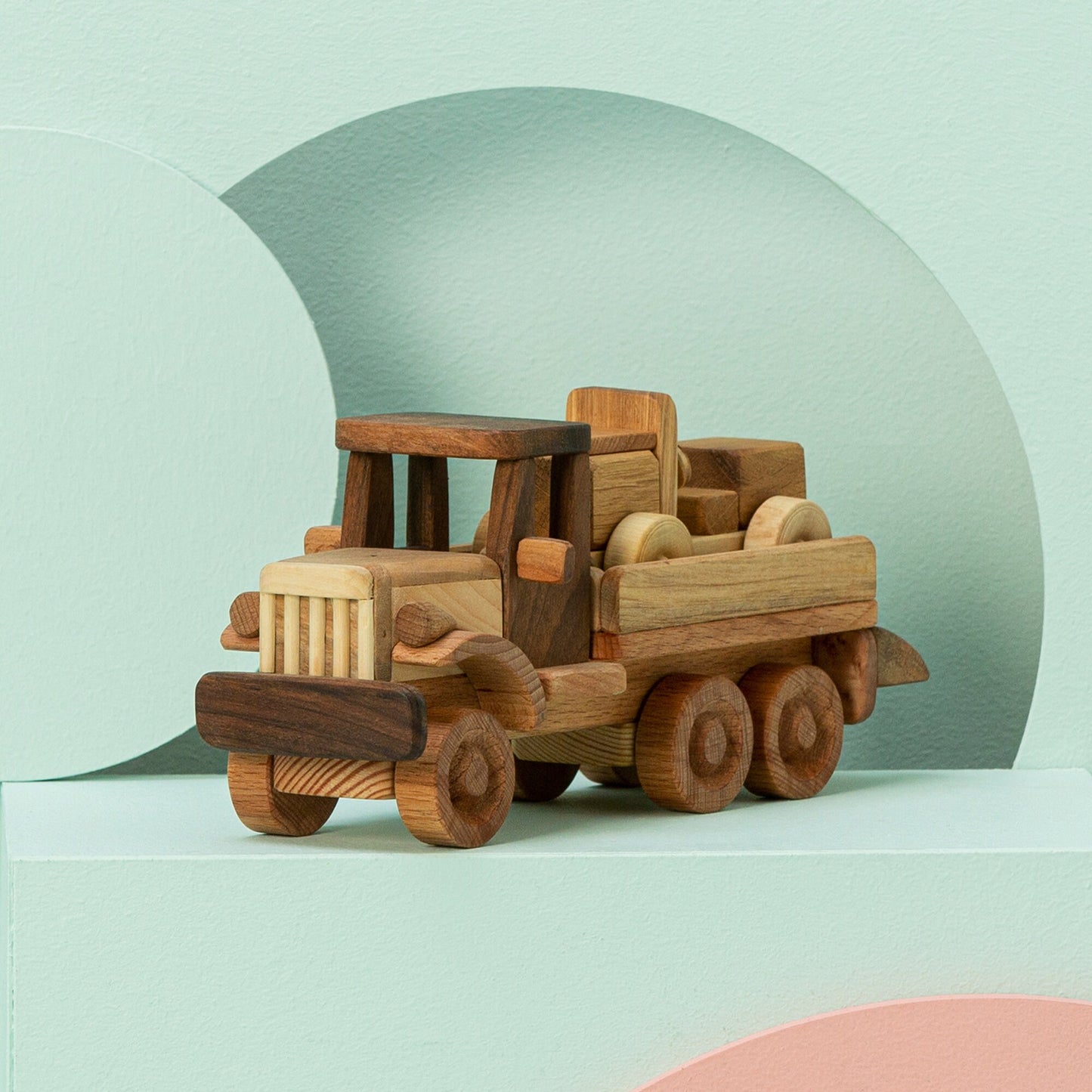 Tow Truck with Car, Handmade Wooden Toys, Wood Truck Toy For Kids / PERSONALIZED