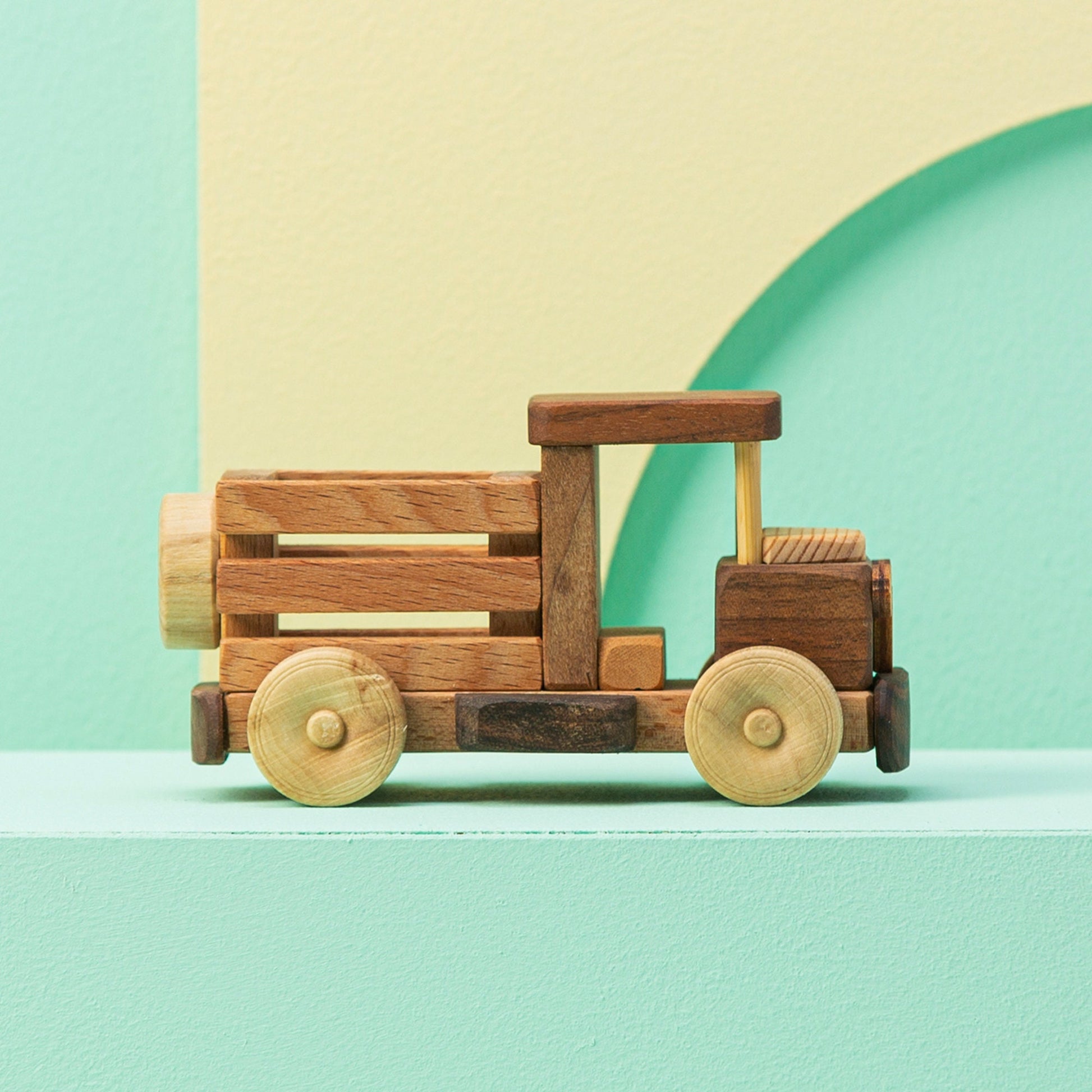 Handmade Wooden Mini Truck: Personalized Eco-Friendly Toy