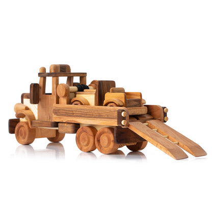 Wooden Toy Large Tow Truck / Handcrafted Wooden Toys / PERSONALIZED