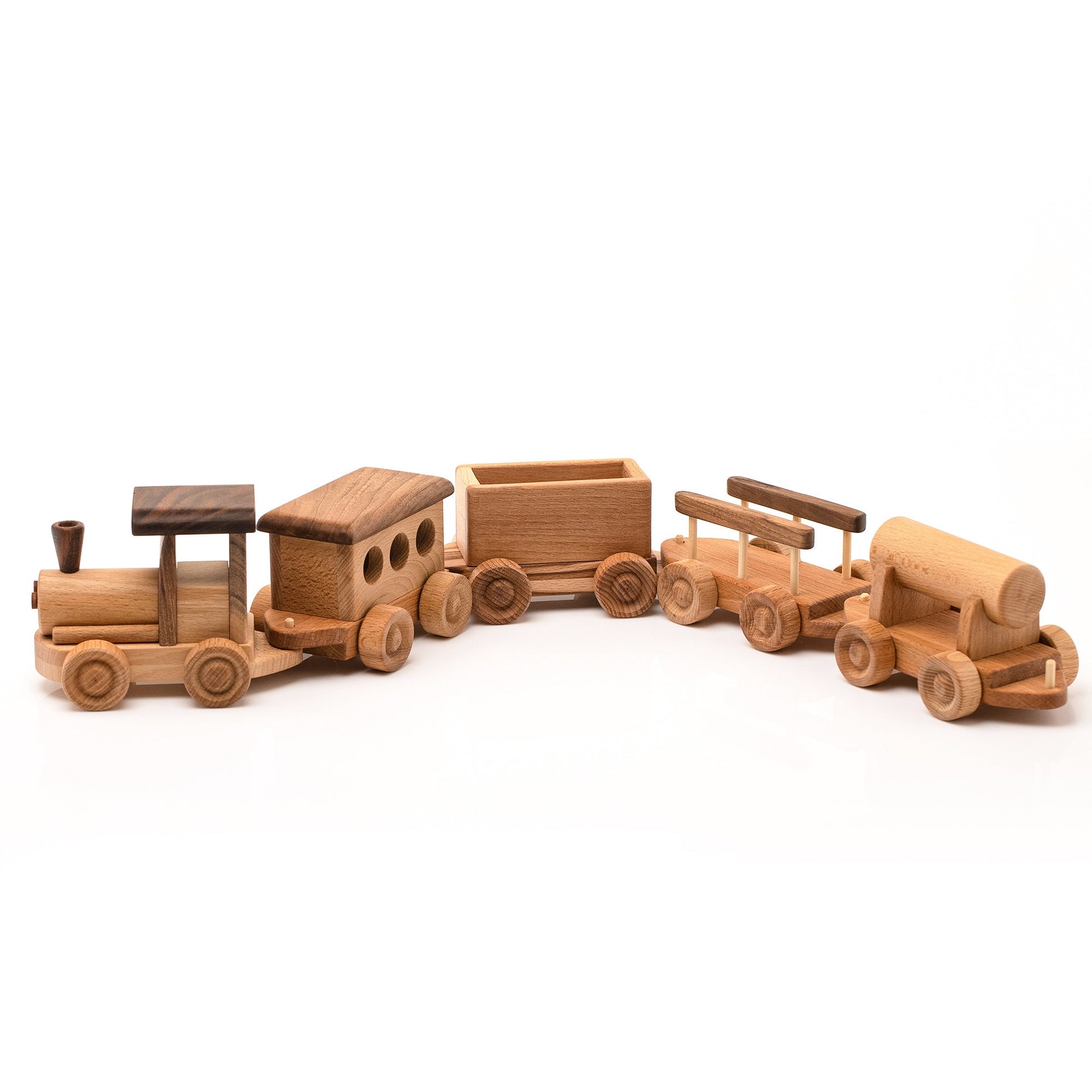 Handmade Wooden Train Set: Personalized Toy for Toddlers