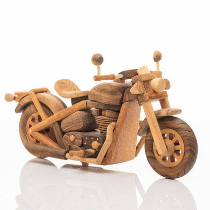 Handmade Wooden Motorcycle Toy: Personalized Wood Bike Gift