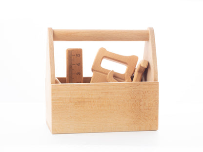 Personalized Wooden Toy Tool Kit: Handmade Montessori Pretend Play Set