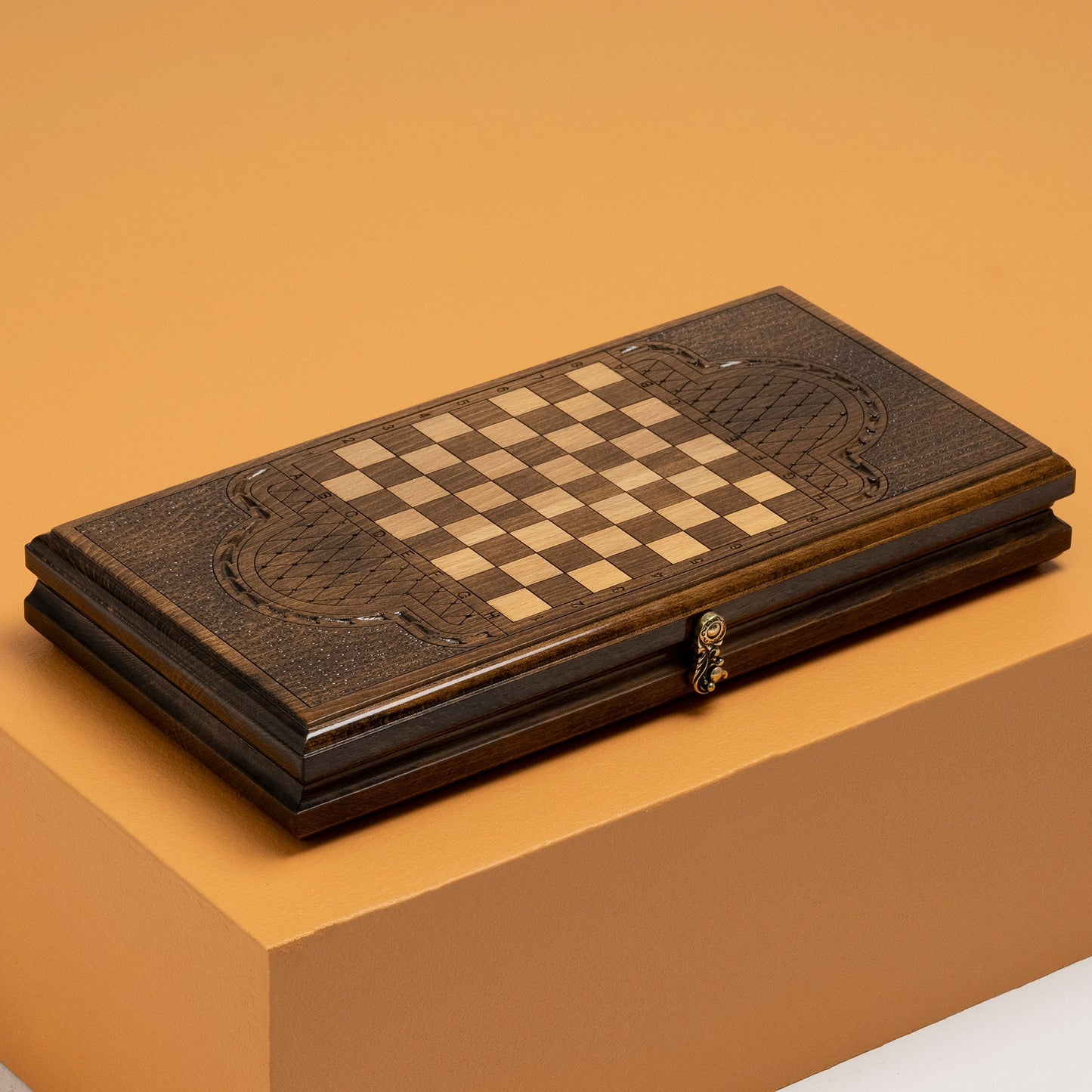 Wooden Handmade Backgammon Set / Tree of Life