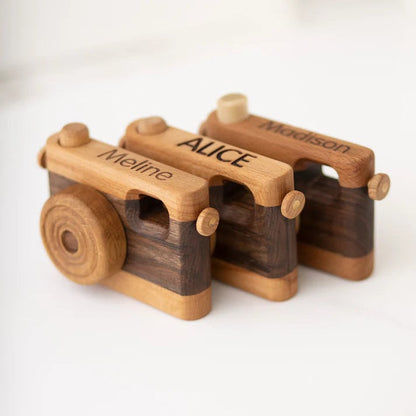 Wooden Camera Toy, Rotatable and Pushable / Personalized Toy