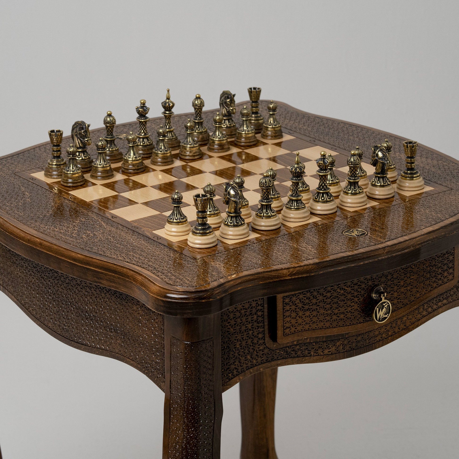 Classic Wooden Chess Table / HANDMADE