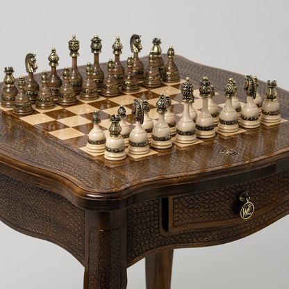 Classic Wooden Chess Table / HANDMADE