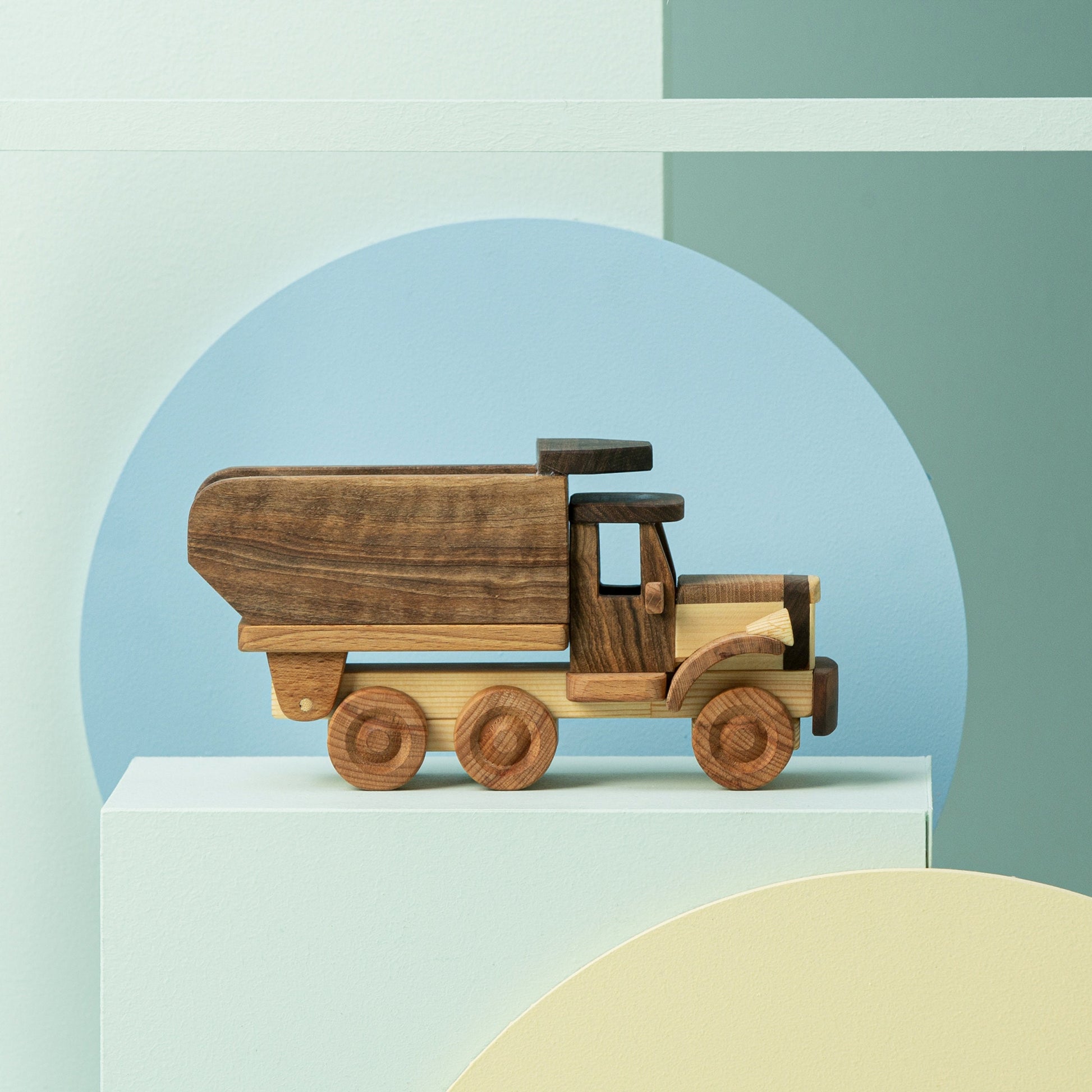 Handmade Wooden Dump Truck: Personalized Toy Truck Gift