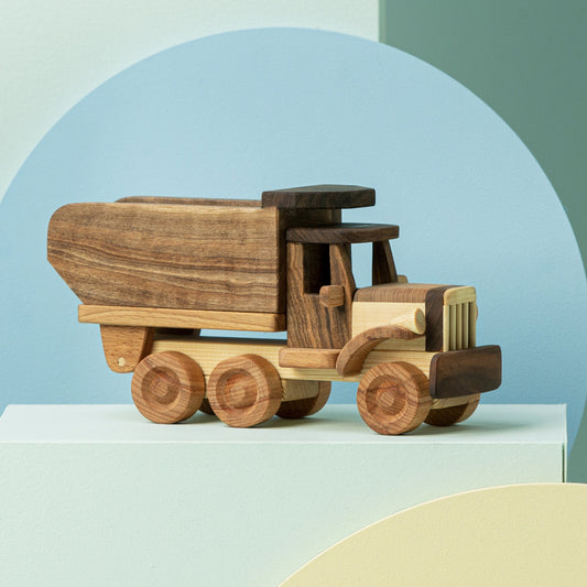 Handmade Wooden Dump Truck: Personalized Toy Truck Gift