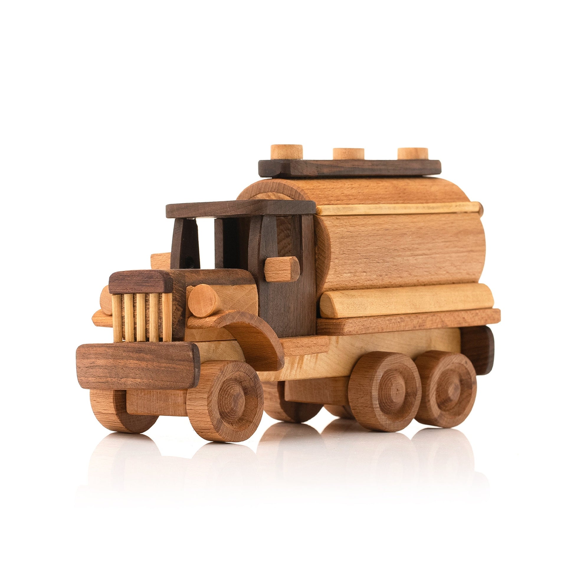 Wooden Milk Truck Toy, Handmade Toys / PERSONALIZED