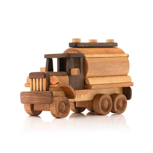 Wooden Milk Truck Toy, Handmade Toys / PERSONALIZED