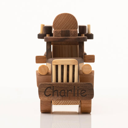 Personalized Wooden Fire Truck Toy: Eco-Friendly Gift