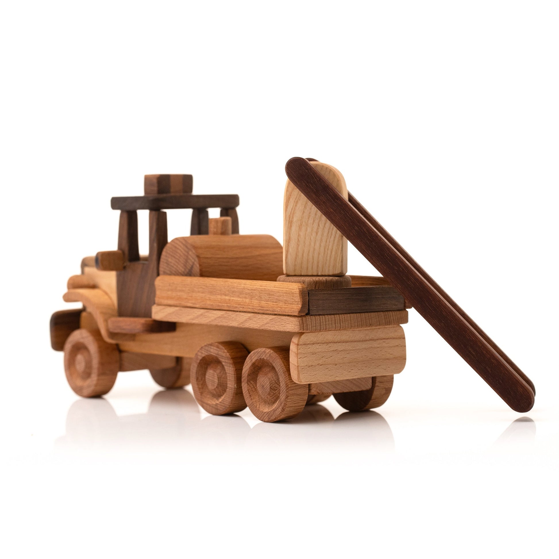 Handmade Wooden Toy Fire Truck: Personalized Toddler Gift