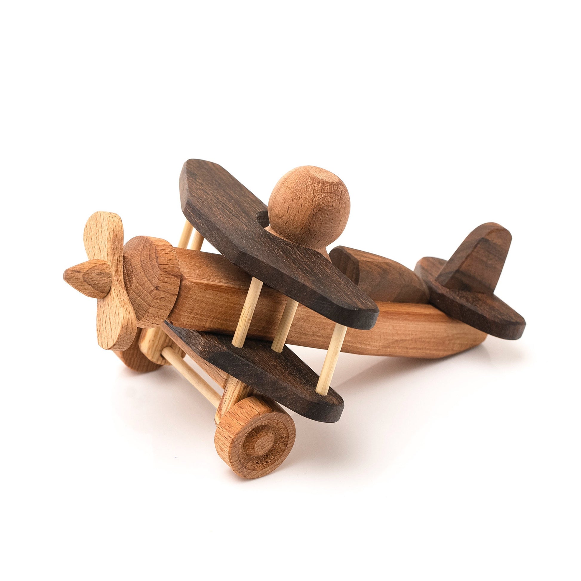 Handmade Wooden Airplane Toy: Personalized Eco-Friendly Gift