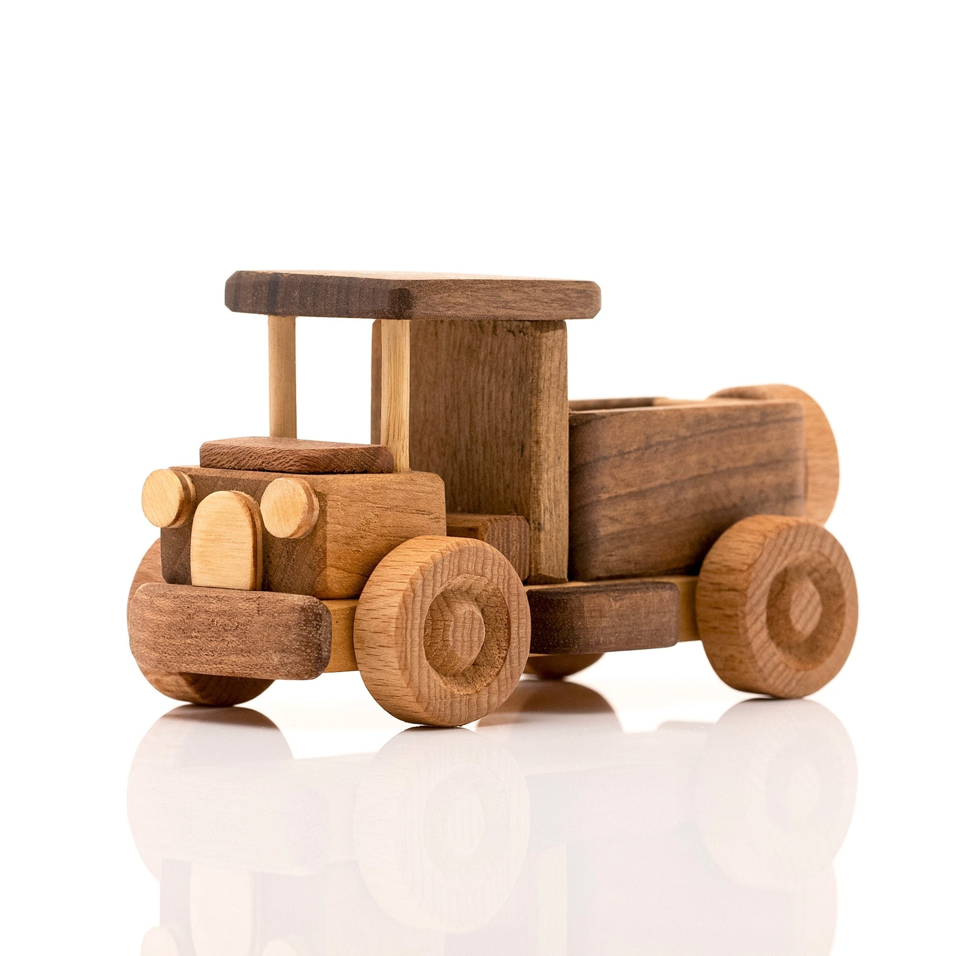Handmade Wooden Toy Truck: Personalized Wood Car Push Toy