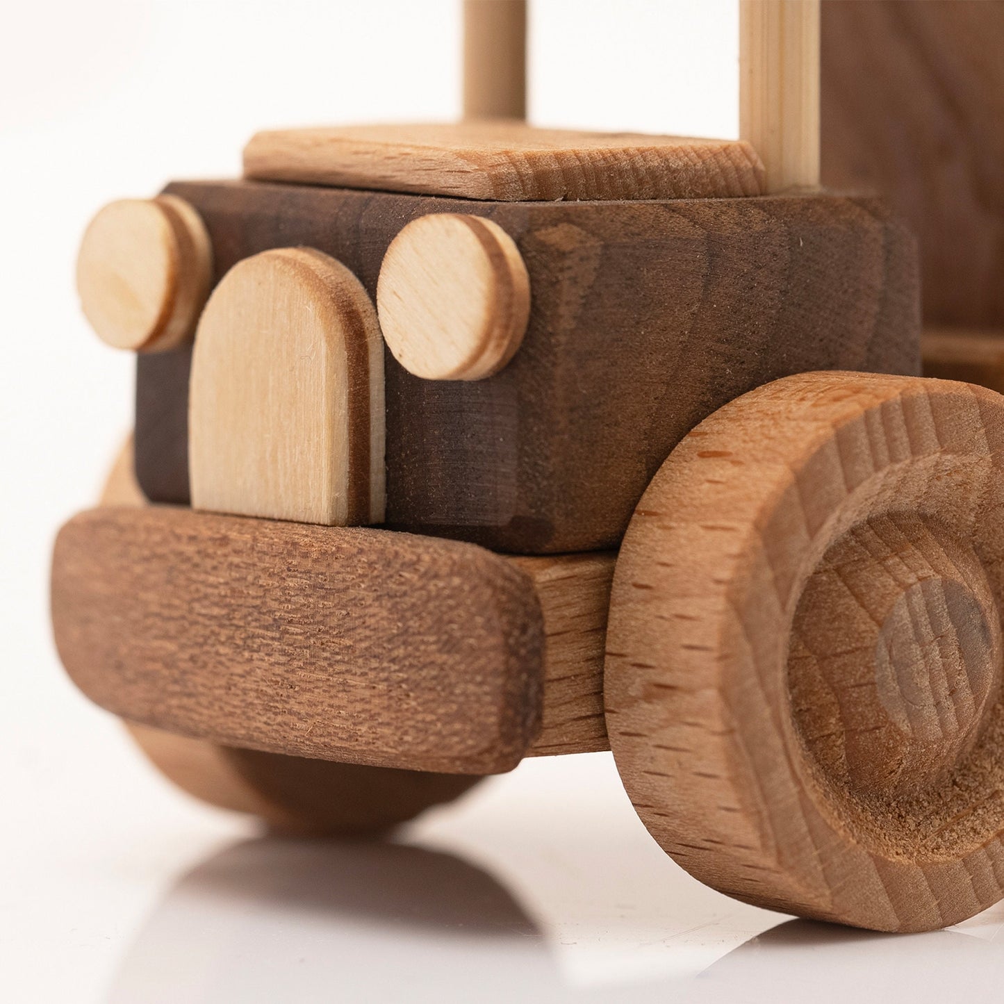 Personalized Wood Tow Truck Toy: Handmade Miniature Truck