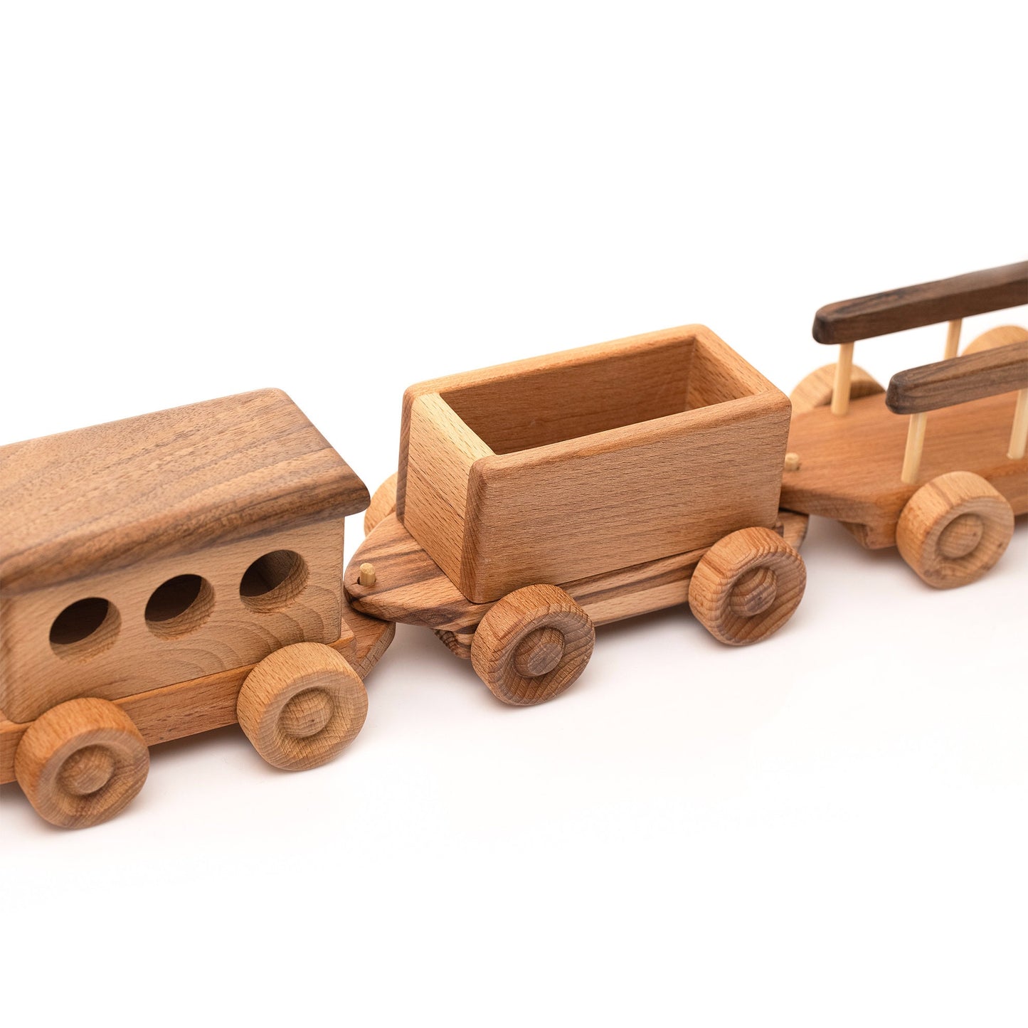 Handmade Wooden Train Set: Personalized Toy for Toddlers