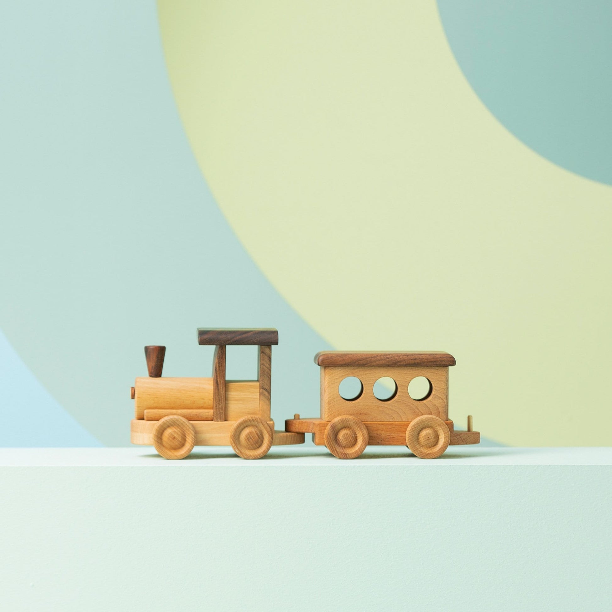 Handmade Wooden Train Set: Personalized Toy for Toddlers