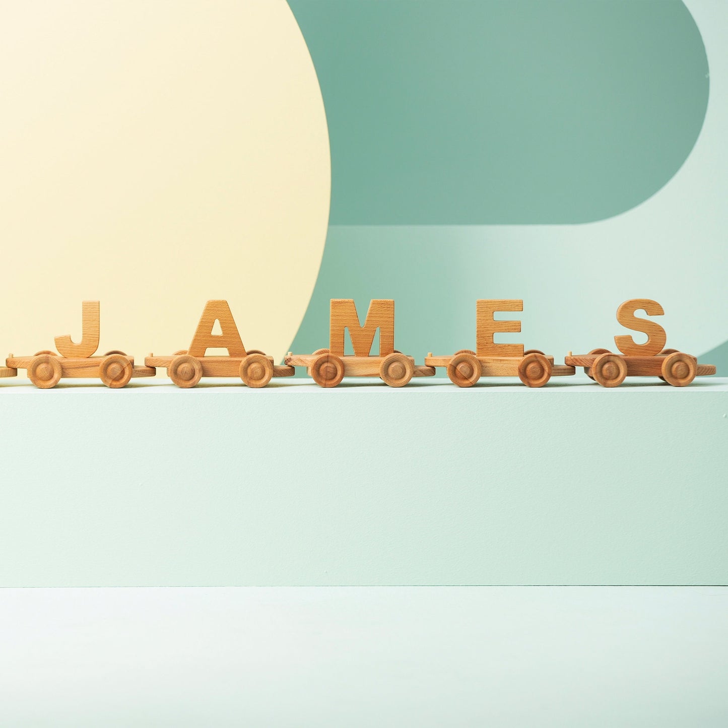 Handmade Wooden Name Train: Personalized Toy Train Set