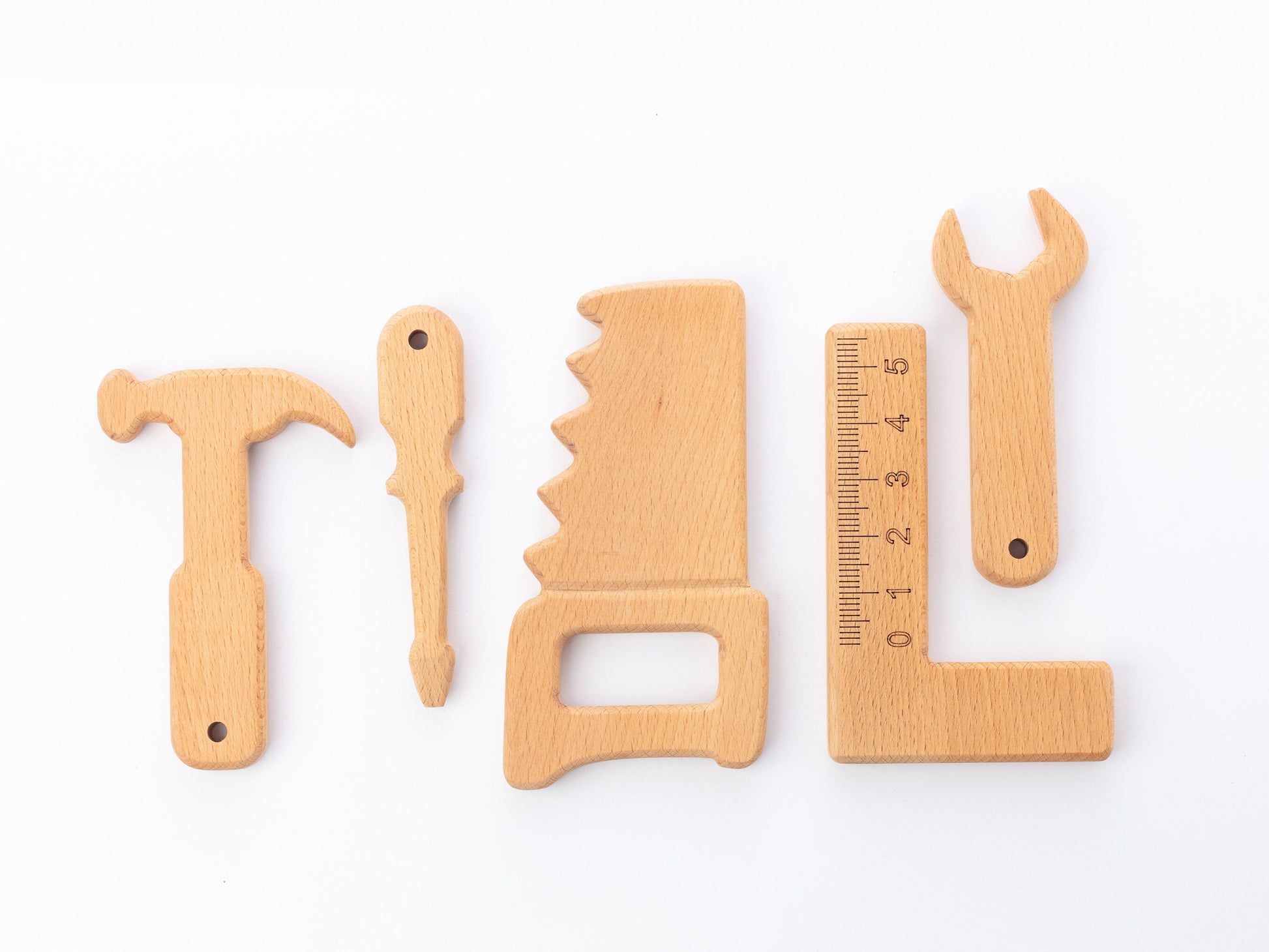 Personalized Wooden Toy Tool Kit: Handmade Montessori Pretend Play Set