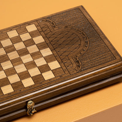Backgammon Set - Ornaments, Custom Engraving