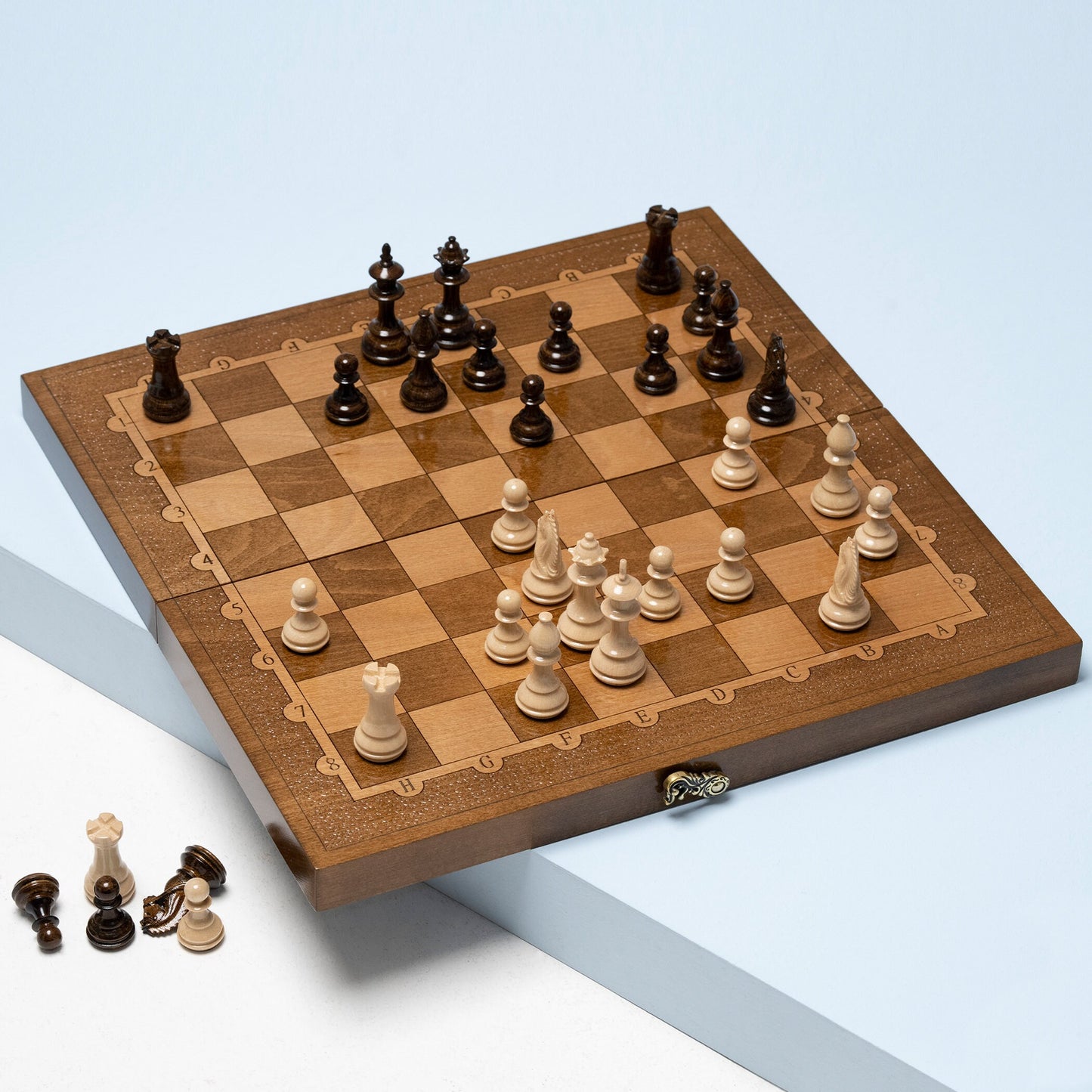 Handmade Wooden Chess Set, Classic Board Game