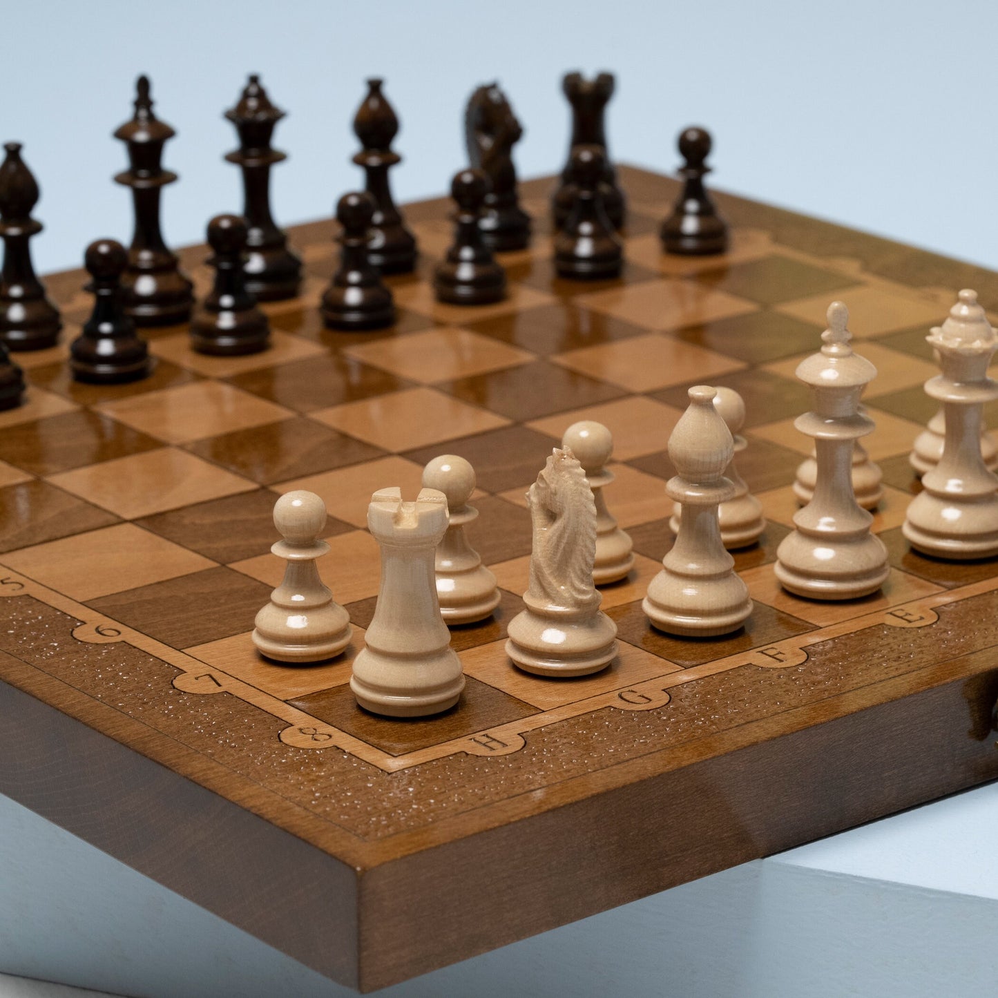 Handmade Wooden Chess Set, Classic Board Game
