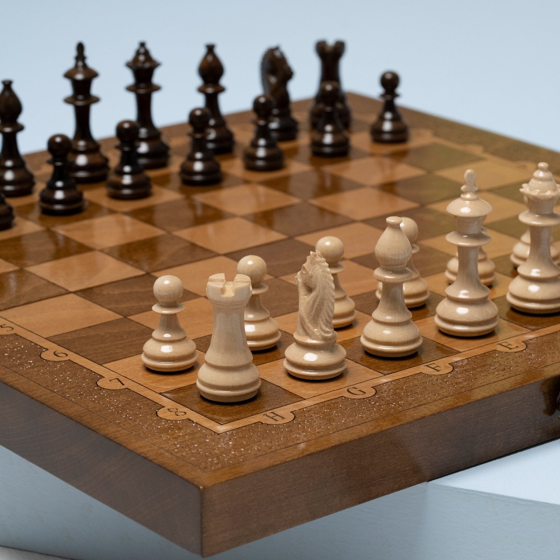 Handmade Wooden Chess Set, Classic Board Game