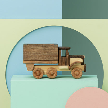 Personalized Wooden Dump Truck Toy: Eco-Friendly Timber Plaything