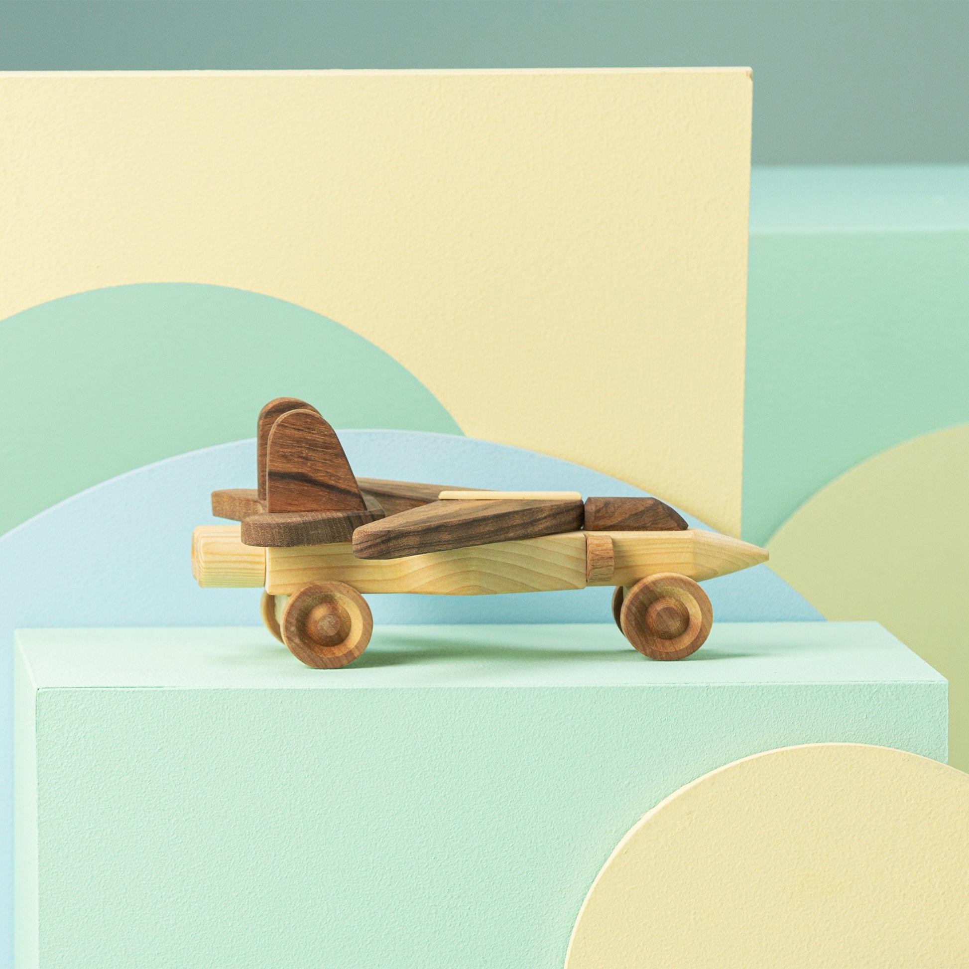 Handmade Wooden Fighter Jet Toy: Personalized Engraved Gift