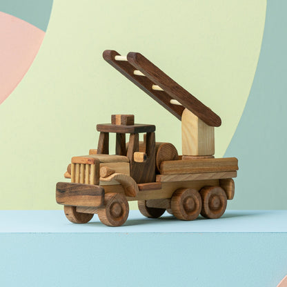 Wooden Fire Truck Toy, Handmade Toy Car, Gifts For Toddlers / PERSONALIZED