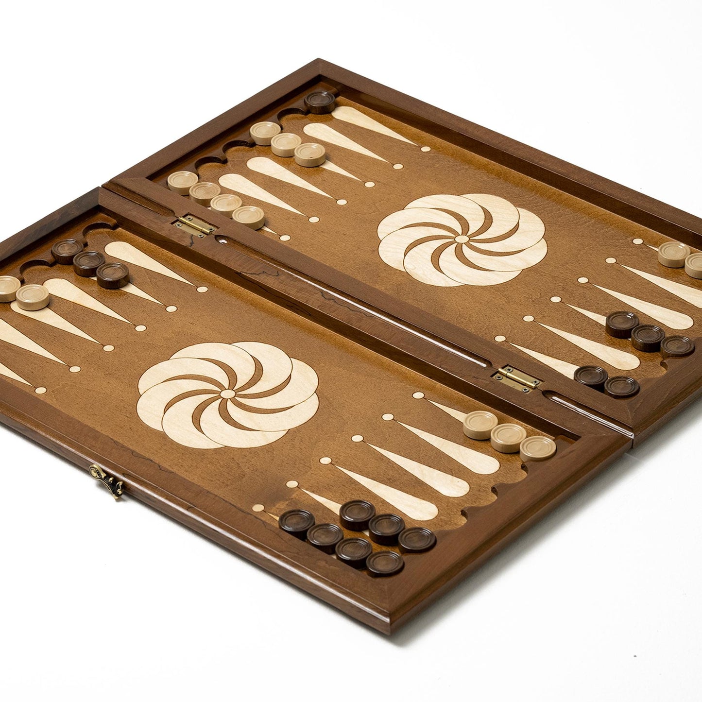 Wooden Backgammon Set Large Size / ENGRAVED ETERNITY / 23.6x23.6 inches / PERSONALIZED