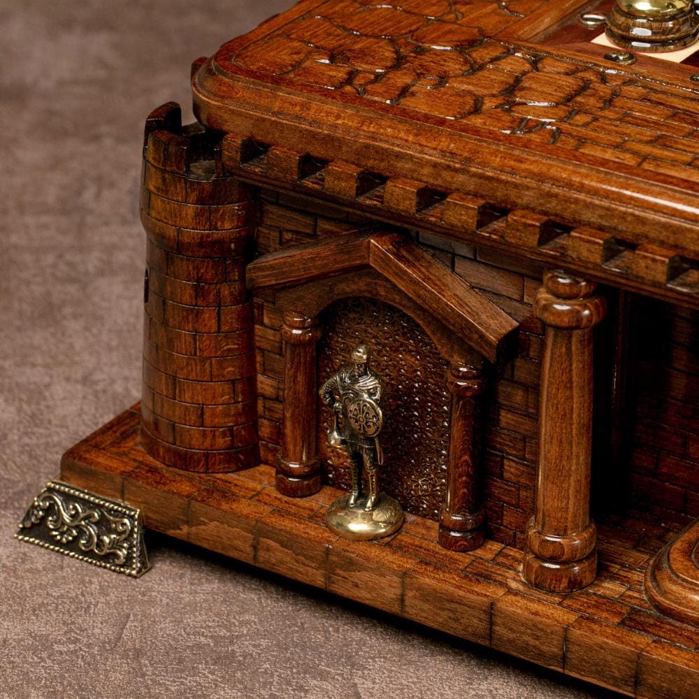 Luxury Chess Board – Handcrafted Castle Edition