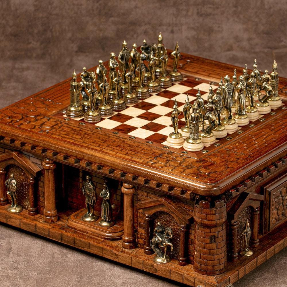 Luxury Chess Board – Handcrafted Castle Edition