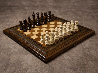 Handmade Chess Set - Personalized Gift For Him