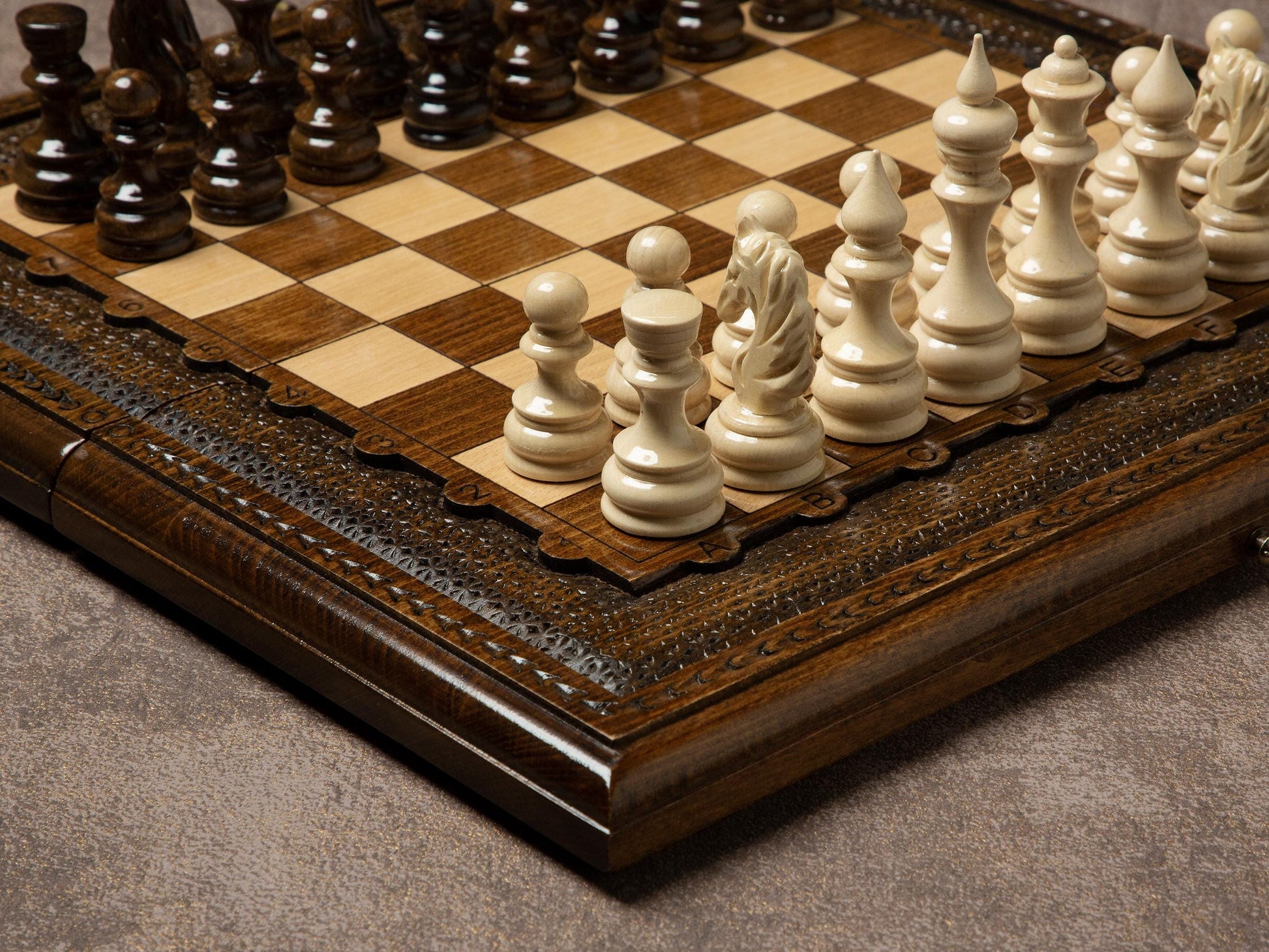 Handmade Chess Set - Personalized Gift For Him