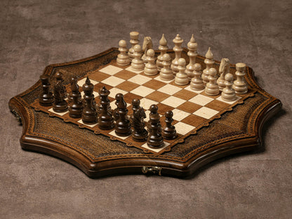 Unique Star shaped Chess Set / PERSONALIZED / HANDMADE