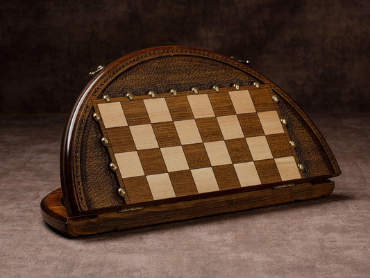 Wooden Circular Chess Set / HANDMADE