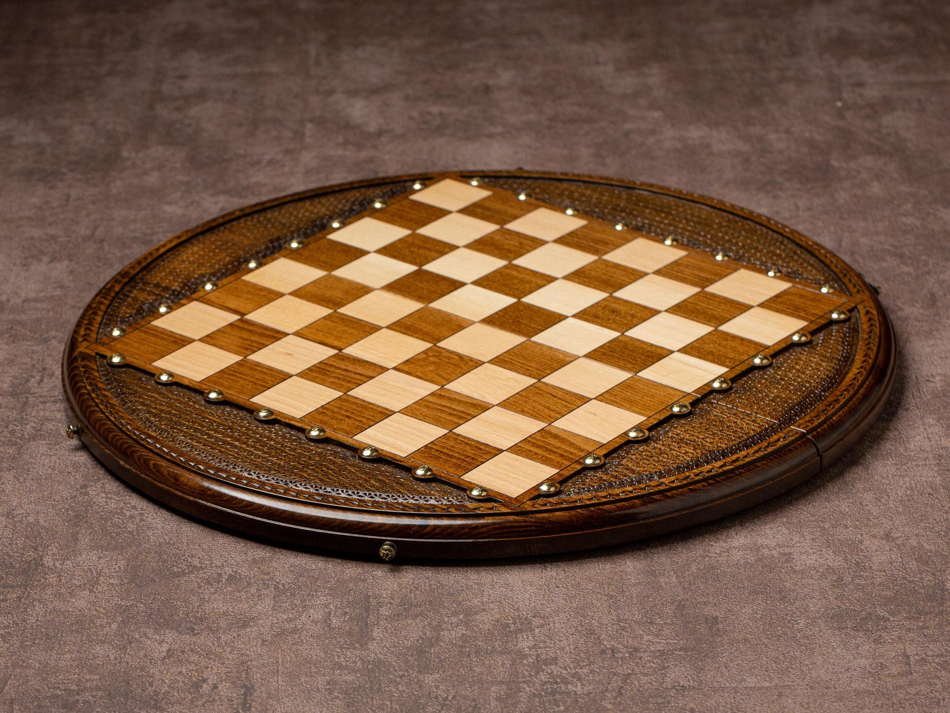 Wooden Circular Chess Set / HANDMADE
