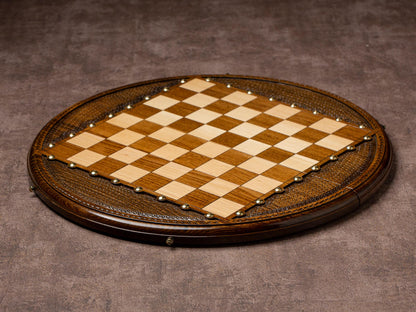 Wooden Circular Chess Set / HANDMADE