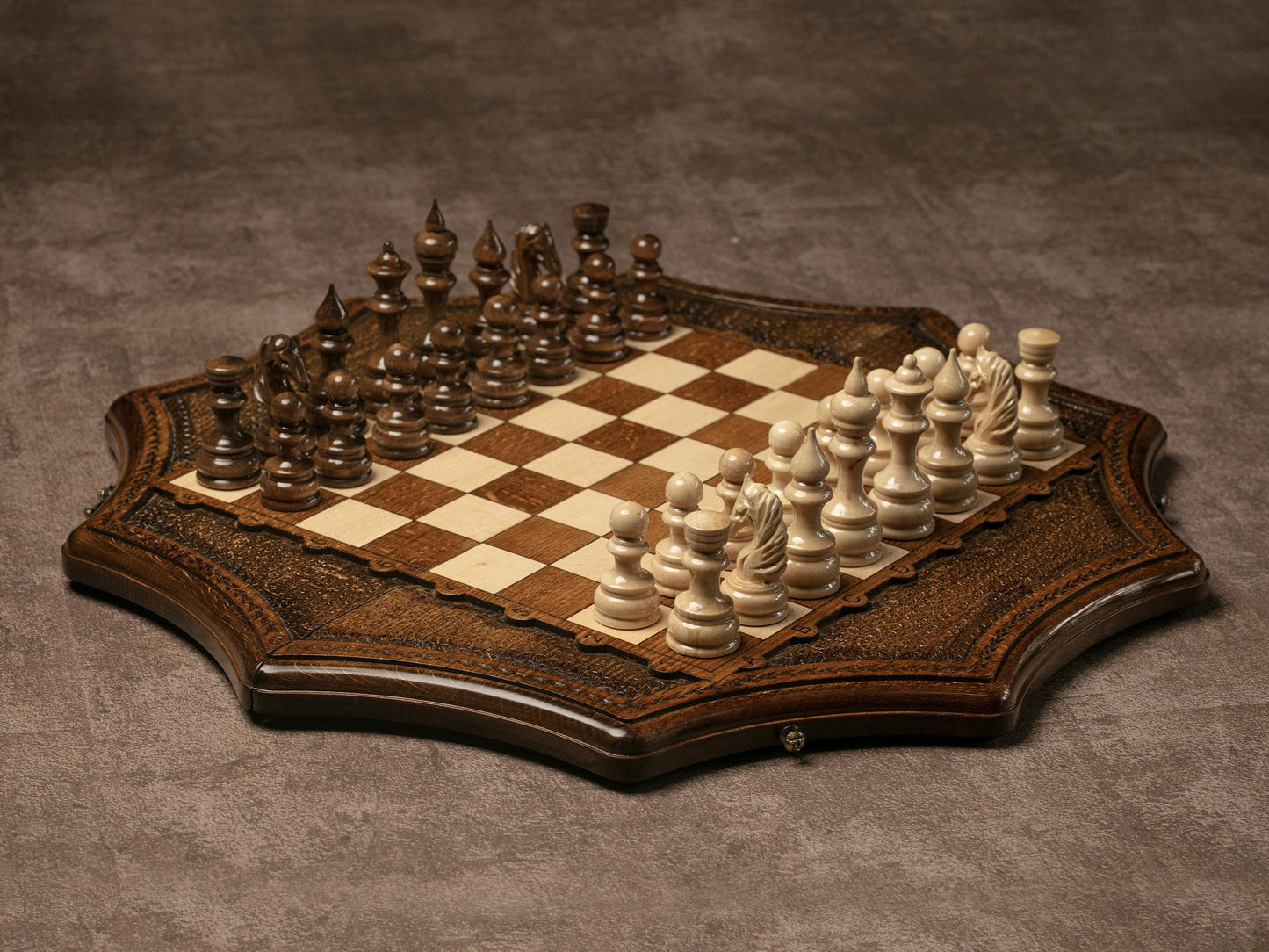 Unique Star shaped Chess Set / PERSONALIZED / HANDMADE